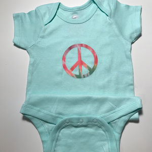 Tie Dye Peace Sign Onesie